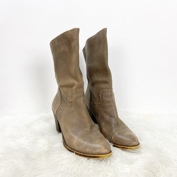 Lucky Brand Shoes - Lucky Brand 7.5 M Womens Brown Leather Heels Short Riding Boots
